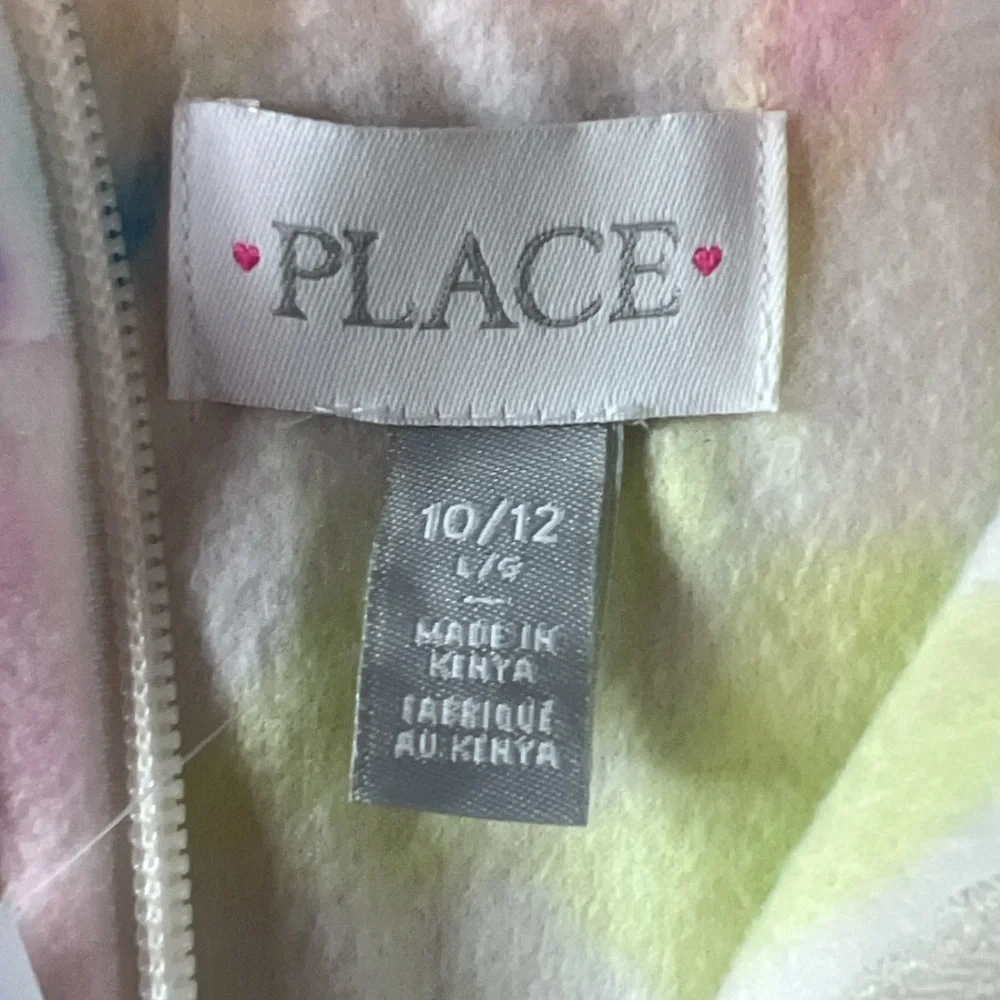 NWT Children’s Place Girls Tie-Dye‎ Fleece Half-Zip Pullover Size 10/12